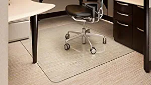 Premium Glass Office Chair Mat - Vitrazza (42" x 48") Super-Strong Hardwood and Carpet Protectors with Scratch-Resistant, Dent-Proof Surface | Chiaro - Standard Clear