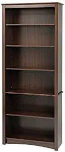 Atlin Designs 77" 6 Shelf Bookcase in Espresso