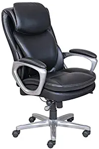 Serta Smart Layers AIR Arlington Executive Chair, Black/Pewter