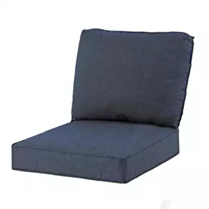 Hampton Bay Spring Haven Club Chair Blue Seat and Back Cushion Set