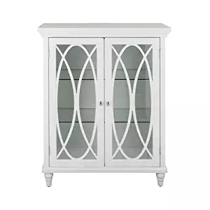 Double Door Floor Cabinet in White