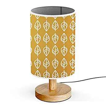 ArtLights - Wood Base Decoration Desk/Table/Bedside Lamp [ Retro Mustard Yellow ]