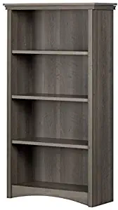 Atlin Designs 4 Shelf Bookcase in Gray Maple