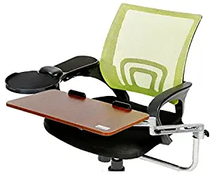 Best to Buy Chair Mount Ergonomic Keyboard/Laptop Tray System Plus Chair Mount Armrest/Mouse Tray Walnut (Chair is not including)