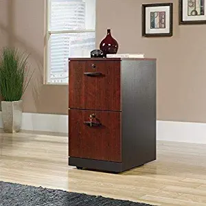 Sauder 419610 Via 2-Drawer Pedestal, Classic Cherry Finish