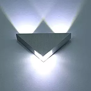 Lightess Modern Wall Sconce Lighting Triangle Mini Wall Lamp Designed 3W LED Cold White