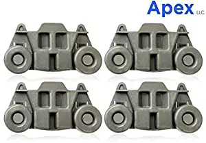 APEX Dishwasher Premium Wheels Lower Rack W10195416 for WhirlPool Kenmore Kitchenaid Pack of 4