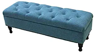 QQXX ?Folding Rectangular Tufted Fabric Storage Ottoman Footstool with Cover,Sofa Stool Bedroom Bed End Stool (Size : 70cm)