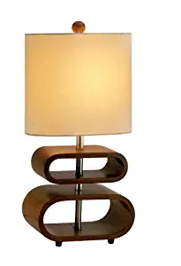 Adesso 3202-15 Rhythm 19.5" Table Lamp, Smart Outlet Compatible, One Size, Walnut