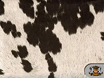 Suede Velvet Fabric Udder Madness Upholstery Cow Print 54" Wide Sold by The Yard (Charcoal Black)