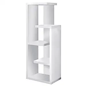 Atlin Designs 4 Shelf Accent Bookcase in White