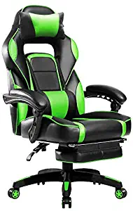 Merax Racing Style Gaming Ergonomic with Adjustable Armrests Home Office Computer Chair (Green)