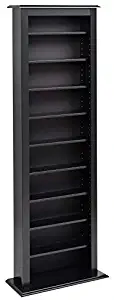 Prepac Slim Barrister Tower Storage Cabinet, Black