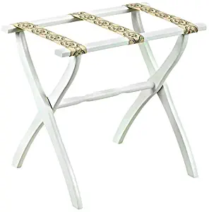 Gate House Furniture Luggage Rack with Tapestry Straps