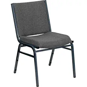 HERCULES Series Heavy Duty, 3'' Thickly Padded, Upholstered Stack Chair Gray/Fabric