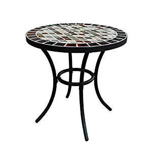 Garden Treasures Pelham Bay 20-in W x 20-in L Round Steel Bistro Table