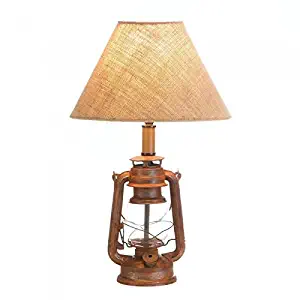 Vintage-Look Camping Lantern Table Lamp
