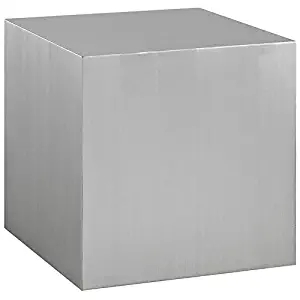 Modway Cast Contemporary Modern Cube Stainless Steel Side Table