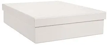 Office by Martha Stewart Stack+Fit File Box; Wood grain finish; White; 28790