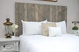 Coastal Gray Headboard Queen Size Stain, Hanger Style, Handcrafted. Mounts on Wall. Easy Installation