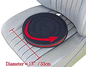 ObboMed SS-2723 Newly Large 360° Rotation Disc, Auto Swivel Seat Cushion, Ultra-Thin Flexible Design Special Fit Car Vehicle Sport Seat Space, Easy Movement to Enter/Exit, Diameter 13" x 1", 1 Piece
