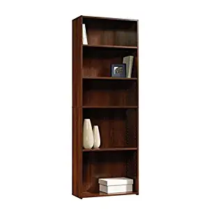 Sauder Beginnings 5-Shelf Bookcase, Brook Cherry Finish