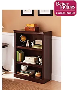 3-Shelf, 2 Adjustable Shelves Ashwood Road Bookcase, Cherry (1)