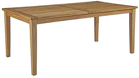Modway EEI-2717-NAT Marina 72" Premium Grade A Teak Wood Outdoor Patio Dining Table, Natural