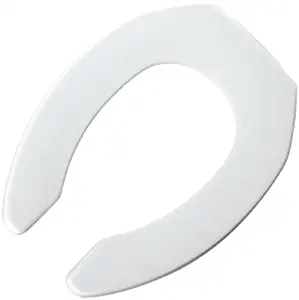 BEMIS Medic-Aid 2" Lift Raised Open Front Plastic Toilet Seat, ELONGATED, Long Lasting Solid Plastic, White,2L2155T 000