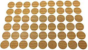 SUKRAGRAHA Furniture Screw Hole Scratch Cover Sticker Tape Brown Wood Color 54 pc