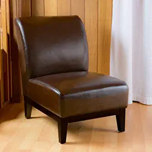 Christopher Knight Home 238908 Brakar Brown Leather Armless Chair