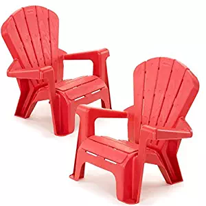 Kids or Toddlers Plastic Chairs 2 Pack Bundle,Use For Indoor,Outdoor, Inside Home,The Garden Lawn,Patio,Beach,Bedroom Versatile and Comfortable Back Support and Armrests Childrens Chairs.5 Colorful Little Tikes Contemporary Colors Make a Perfect Childs Chair. (RED)