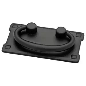 Liberty 62076BK 3-Inch Horizontal C-C Bail Kitchen Cabinet Hardware Drawer Handle Pull, Flat Black