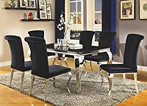 Coaster Home Furnishings Carone 5-Piece Dining Set with Upholstered Side Chairs Black