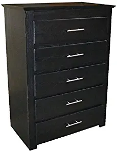 Stealth Furniture Secret Compartment Dresser- Secret Compartment Chest of Drawers (Painted Black Oak- RFID Lock)