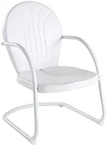 Crosley Furniture Griffith Metal Outdoor Chair - White