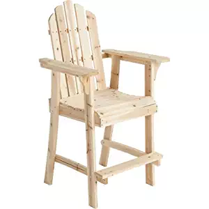 Stonegate Designs Tall Unfinished Fir Wood Adirondack Chair