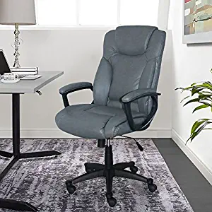 Serta Style Hannah II Office Chair, Harvard Gray Bonded Leather