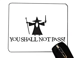 You Shall Not Pass Quote Wizard Design Print Image Desktop Office Silicone Mouse Pad by Trendy Accessories