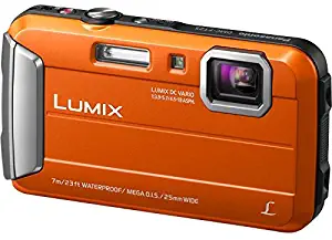 Panasonic DMC-TS25 Waterproof Digital Camera with 2.7-Inch LCD (Orange) DMC-TS25D (Renewed)