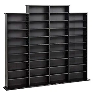 Prepac Quad Width WallStorage Cabinet, Black