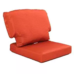 Charlottetown Quarry Red Replacement Outdoor Chair Cushion - Orange Color Woven Olefin Fabric Cushions for Comfort