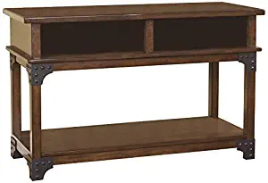Ashley Furniture Signature Design - Murphy Sofa Table - Entertainment Console Table - Rustic Style - Rectangular - Medium Brown
