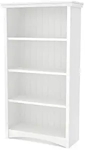 Atlin Designs 4 Shelf Bookcase in Pure White