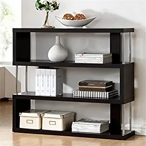 Atlin Designs 3 Shelf Bookcase in Dark Brown