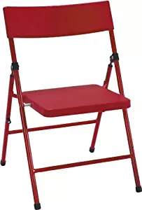 Cosco Products Kid's 4-Pack Pinch-Free Folding Chair, Red