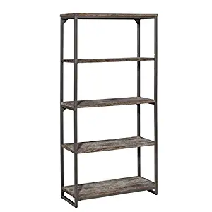 Atlin Designs 4 Shelf Bookcase in Gray