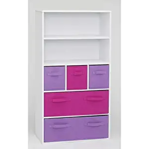 4D Concepts Girl's Storage Bookcase, White