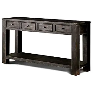 Furniture of America Falima Console Table in Antique Black