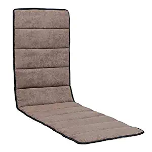 Cross Land Removable Suede Cushion for Patio Recliner Zero Gravity Chair Cotton Pad for Chaise Lounge Chair Indoor, Outdoor, Office Lounge Chair (Suede Cushion, Brown)